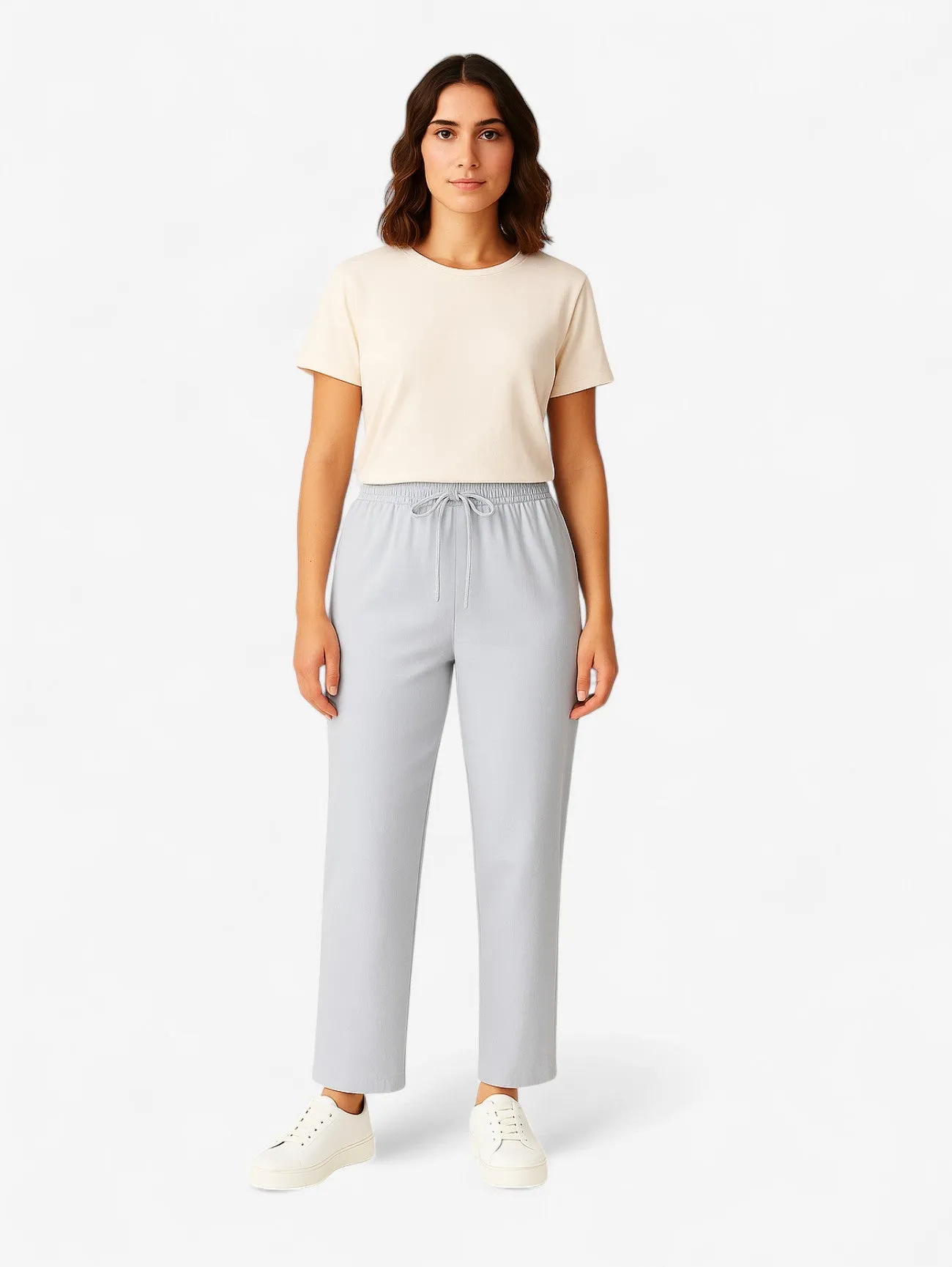 Jada | Women’s Wide Leg Casual Pants with Elastic Waist