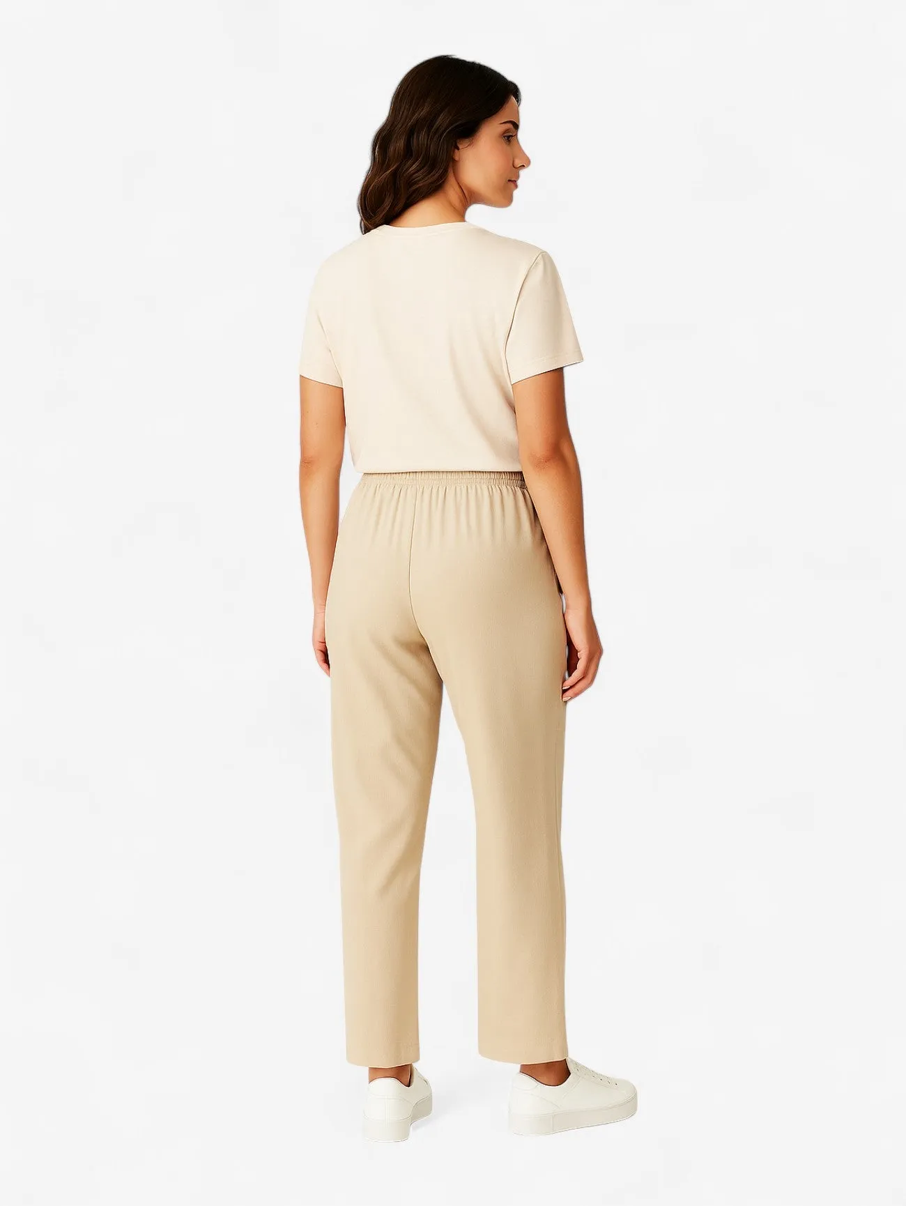 Jada | Women’s Wide Leg Casual Pants with Elastic Waist