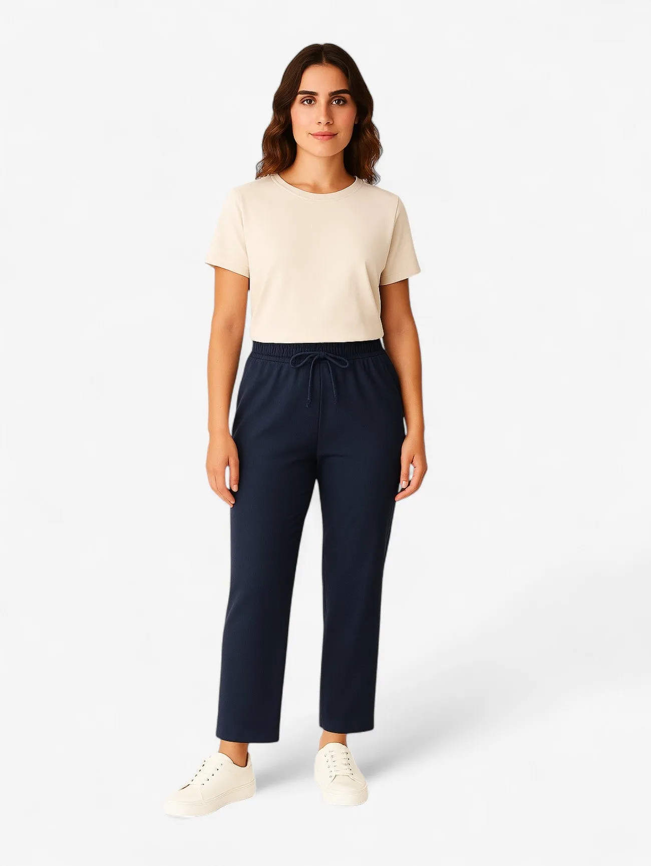 Jada | Women’s Wide Leg Casual Pants with Elastic Waist