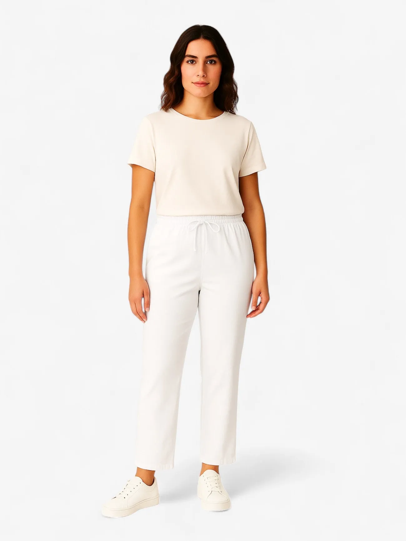 Jada | Women’s Wide Leg Casual Pants with Elastic Waist