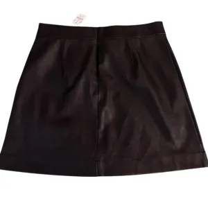 J.Crew Faux-leather Black Mini Skirt Size 14- NWT Sexy And Classic
