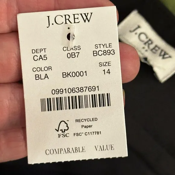 J.Crew Faux-leather Black Mini Skirt Size 14- NWT Sexy And Classic
