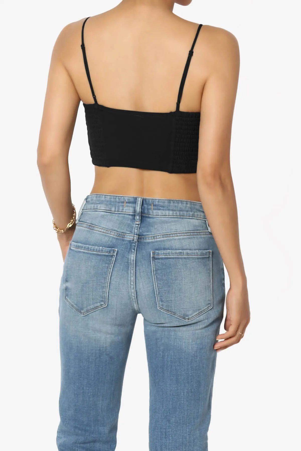 Jennie Smocked Triangle Bralette