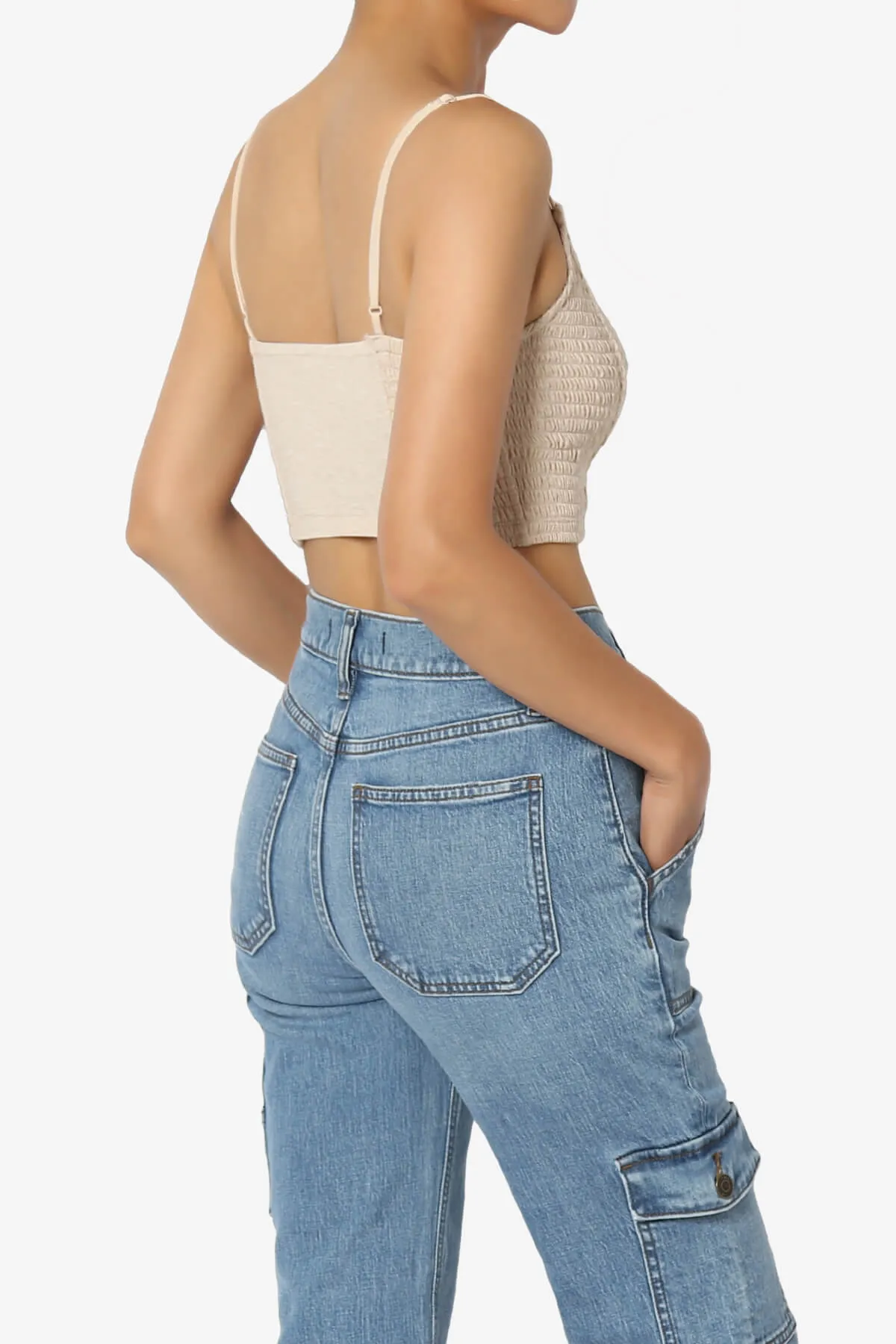 Jennie Smocked Triangle Bralette