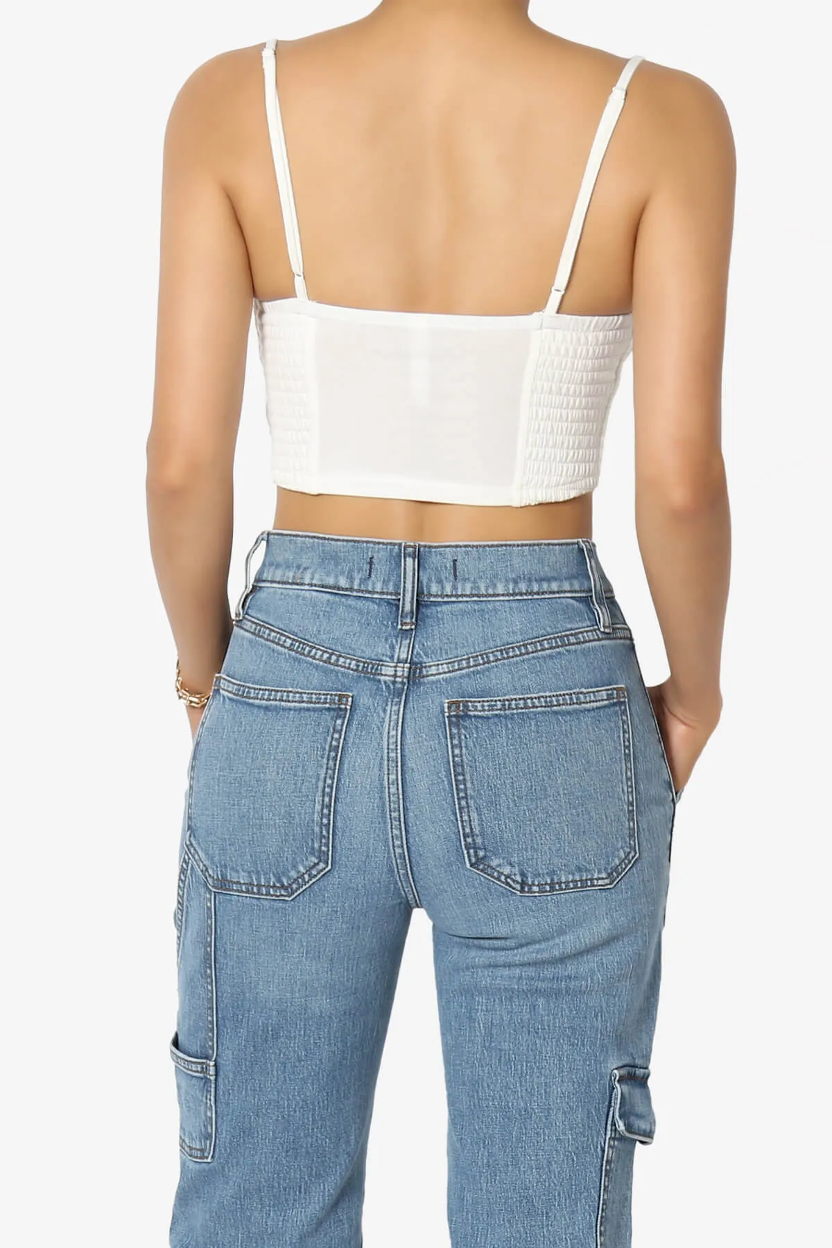 Jennie Smocked Triangle Bralette