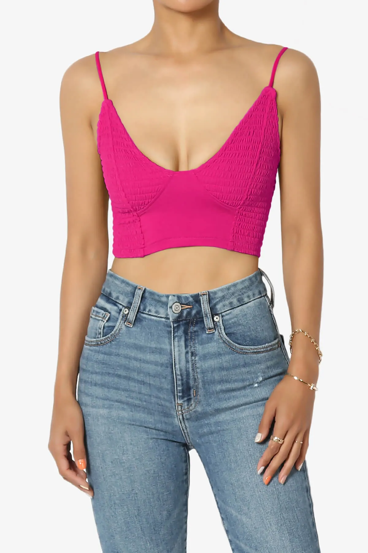 Jennie Smocked Triangle Bralette