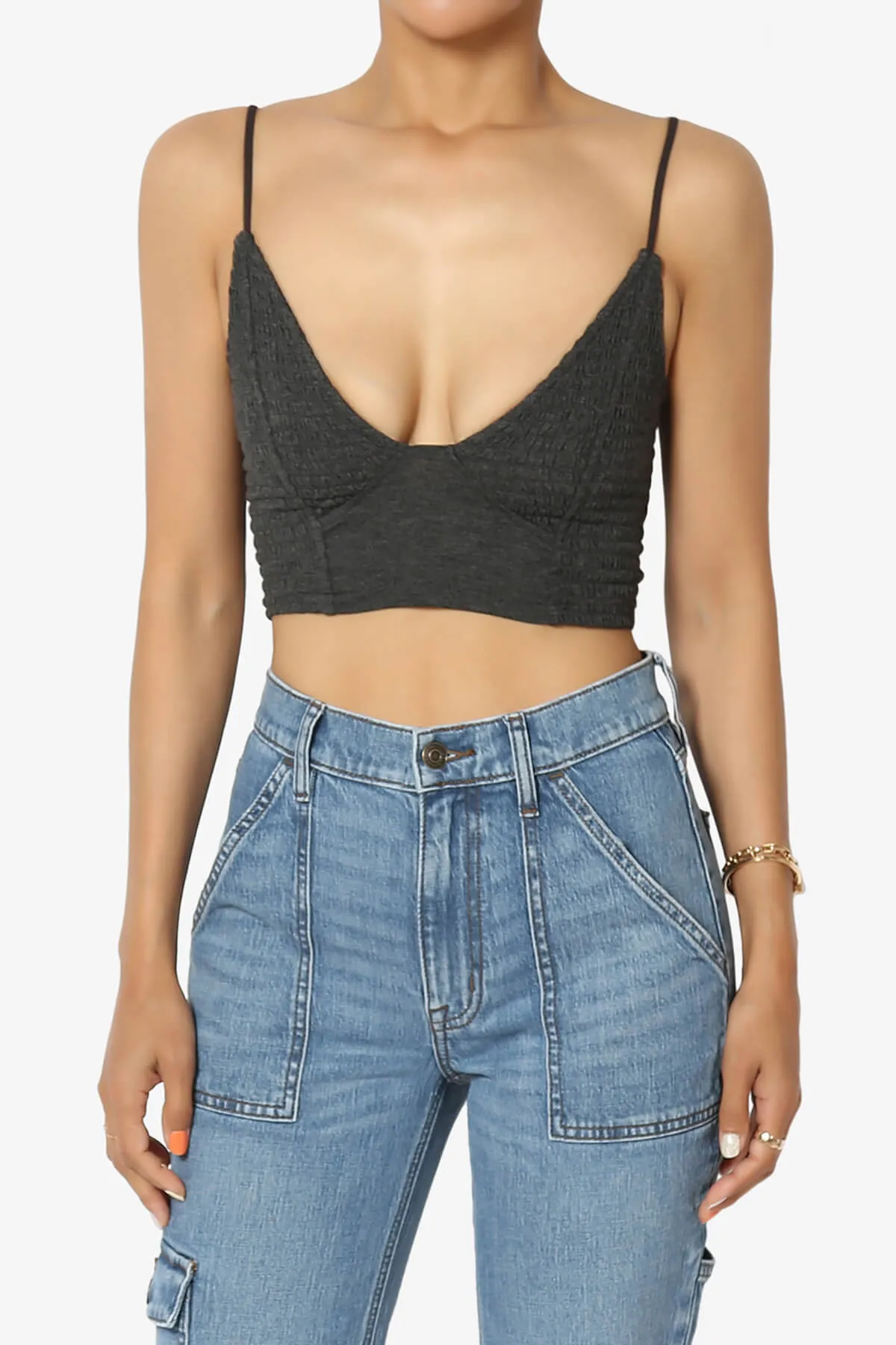 Jennie Smocked Triangle Bralette