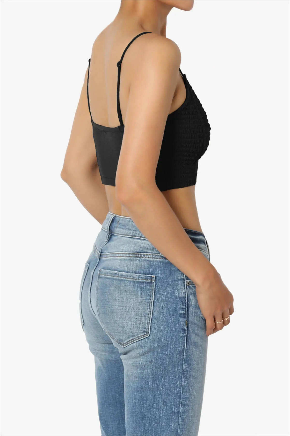 Jennie Smocked Triangle Bralette