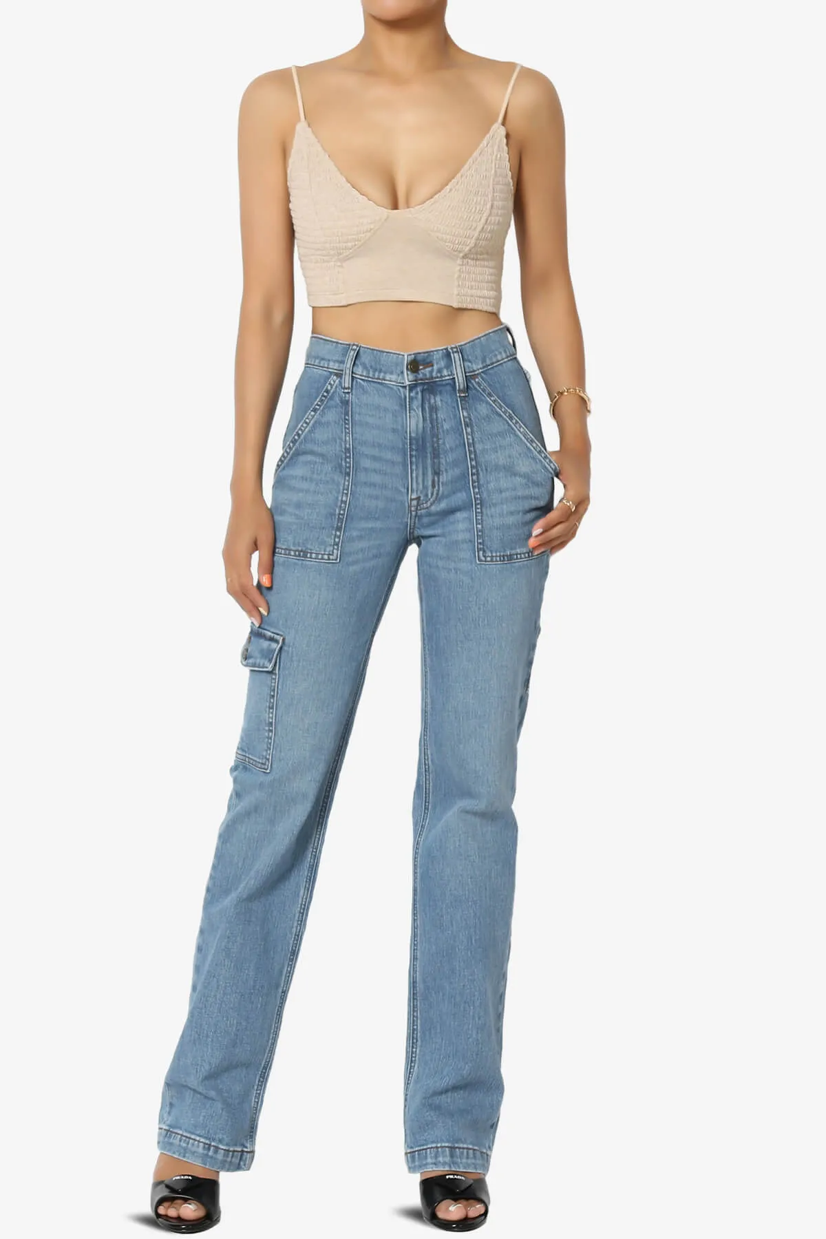 Jennie Smocked Triangle Bralette