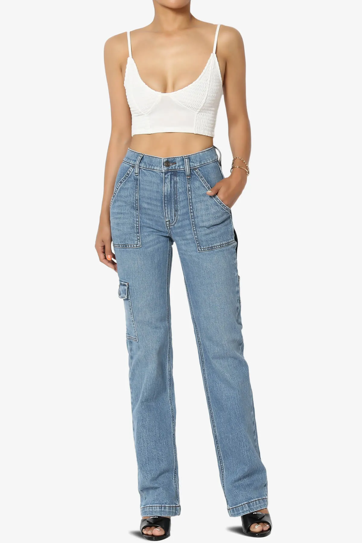 Jennie Smocked Triangle Bralette