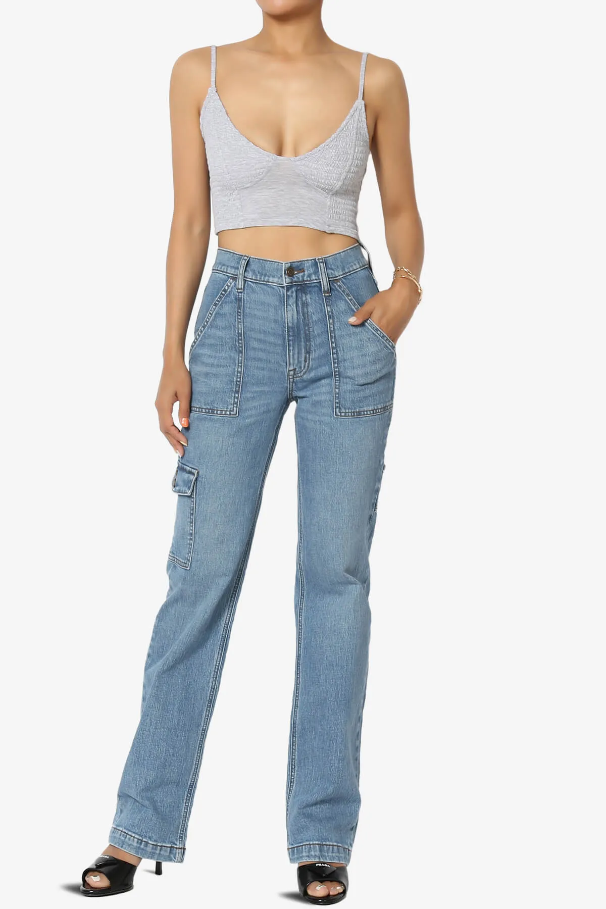 Jennie Smocked Triangle Bralette