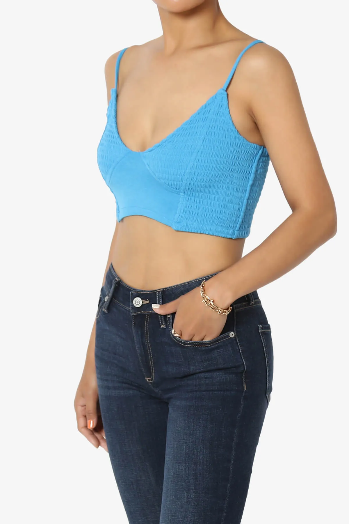 Jennie Smocked Triangle Bralette