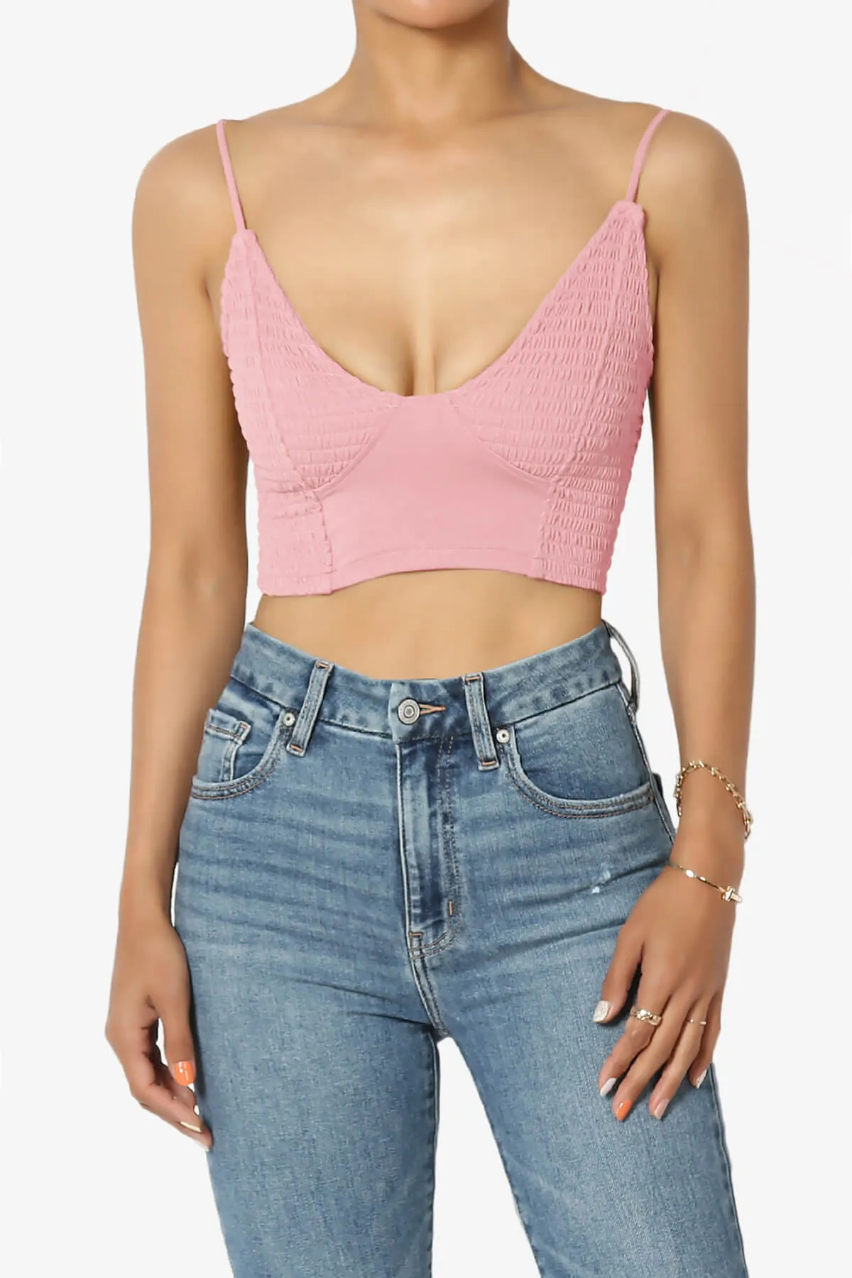 Jennie Smocked Triangle Bralette