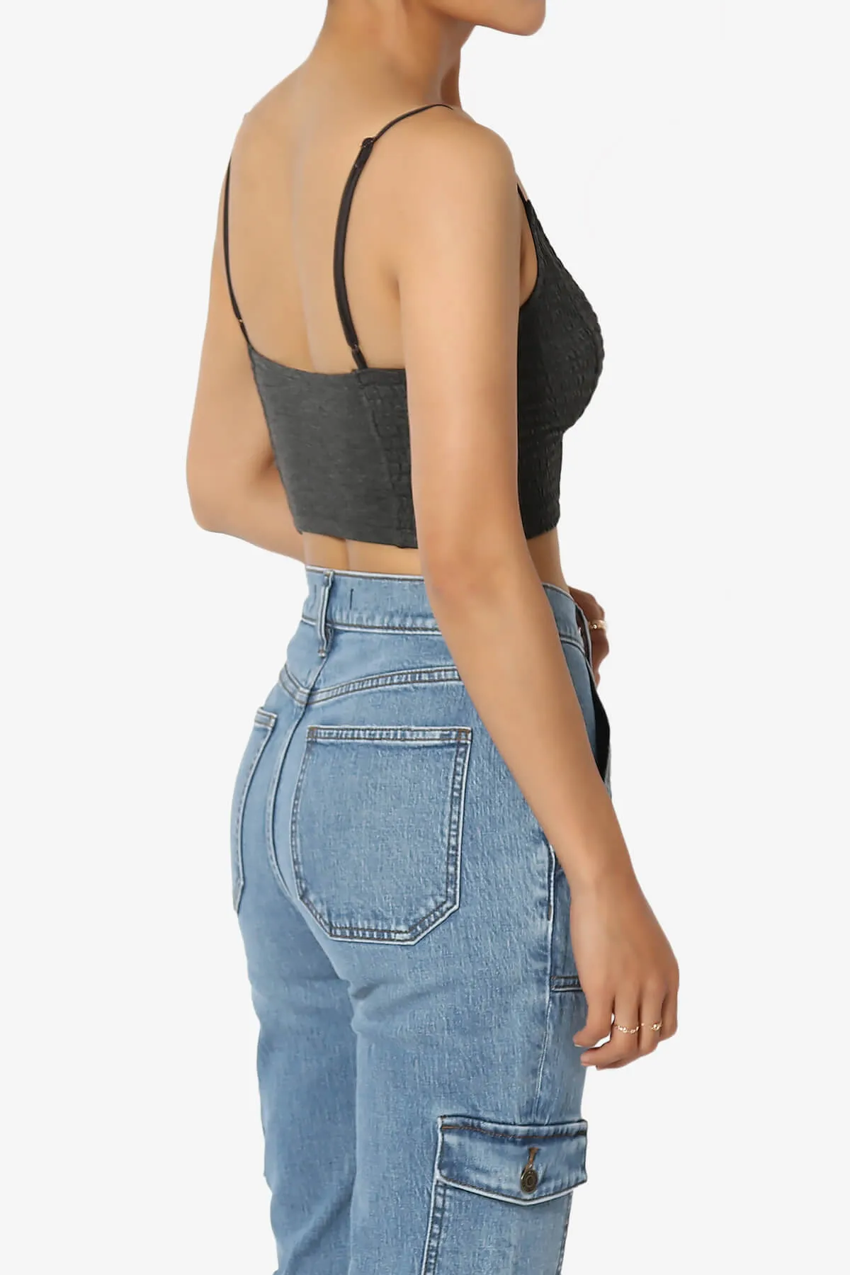Jennie Smocked Triangle Bralette