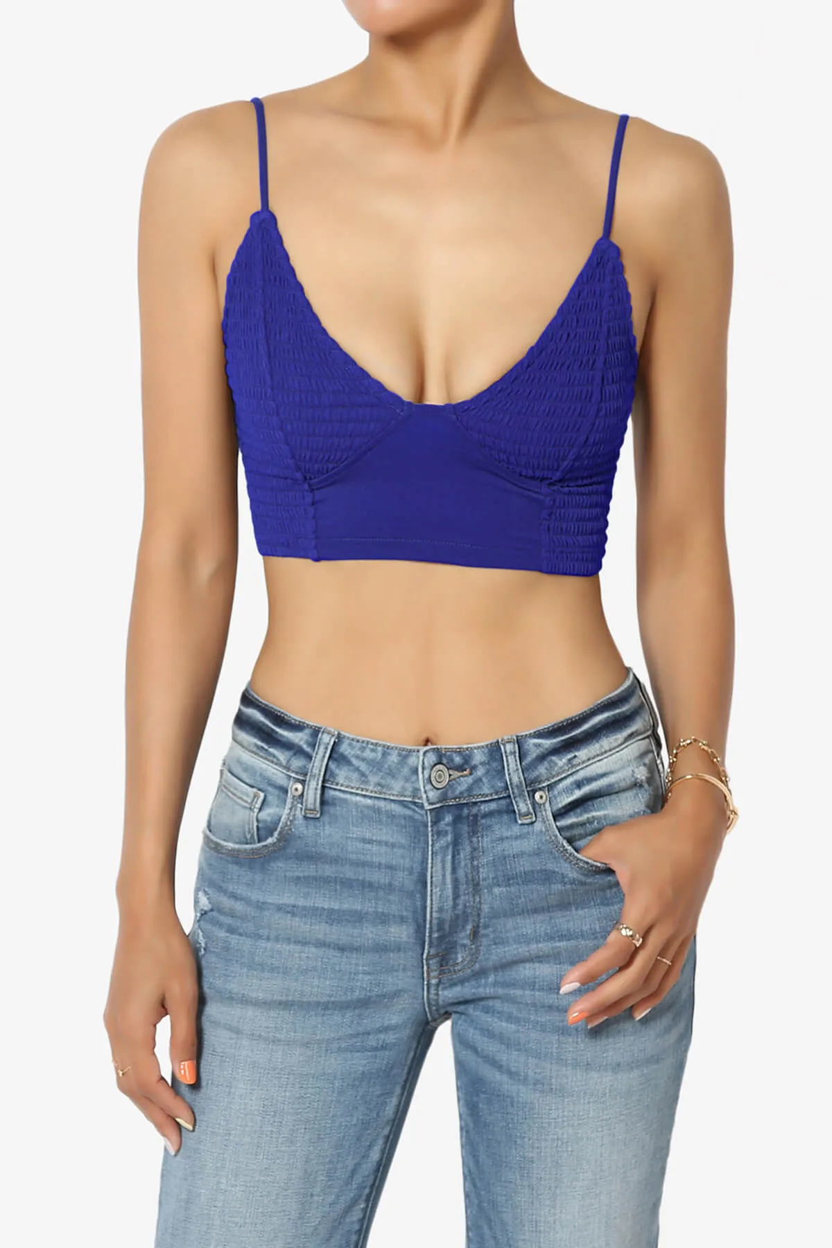 Jennie Smocked Triangle Bralette