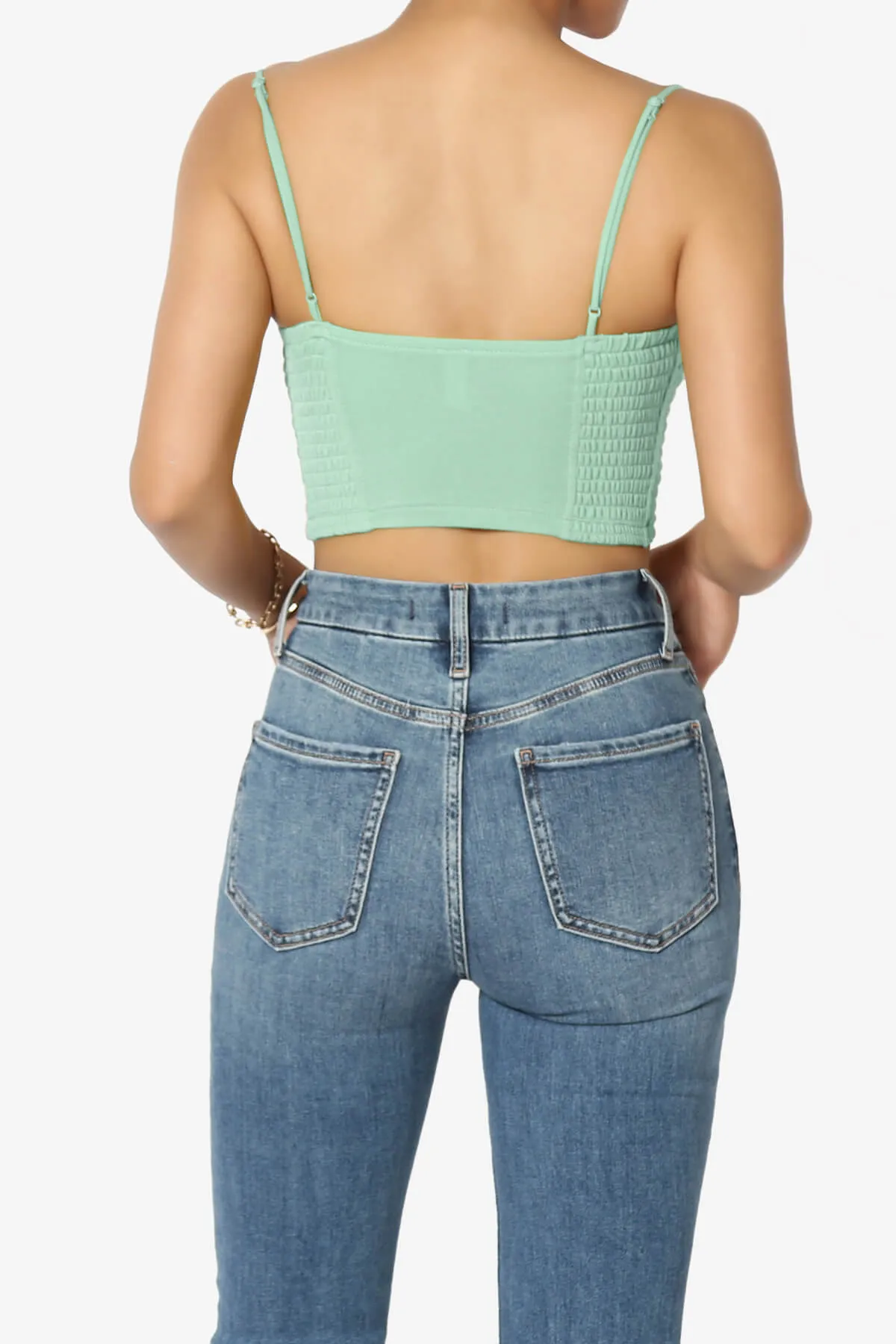Jennie Smocked Triangle Bralette