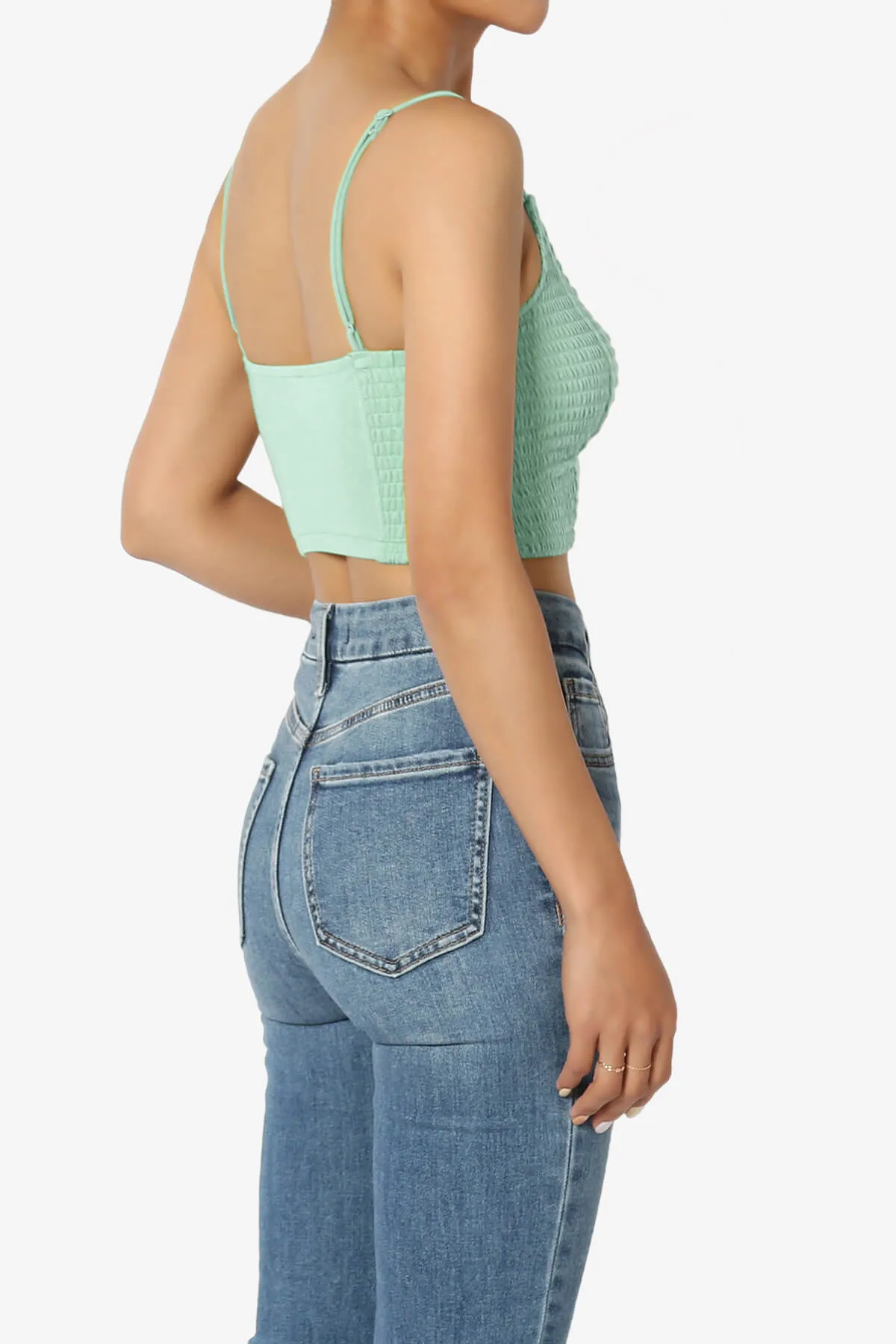 Jennie Smocked Triangle Bralette