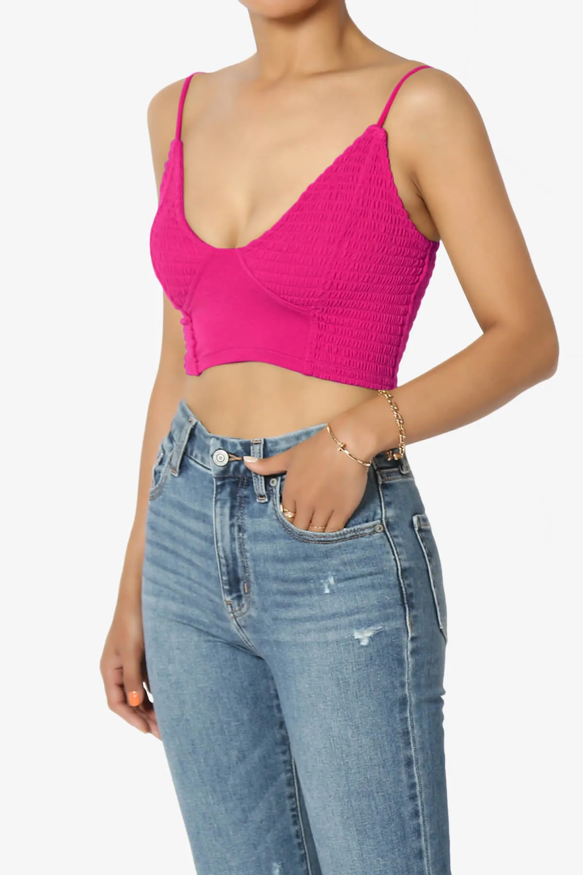 Jennie Smocked Triangle Bralette