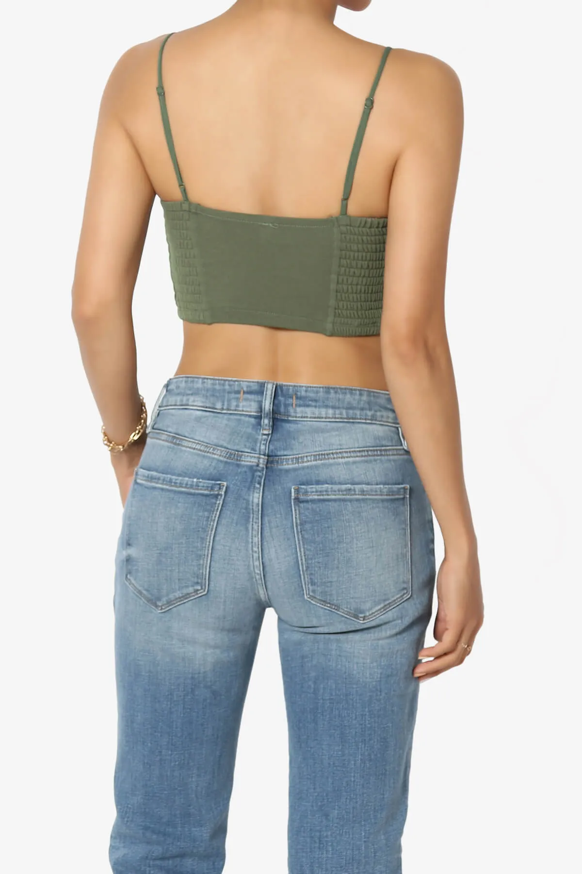 Jennie Smocked Triangle Bralette