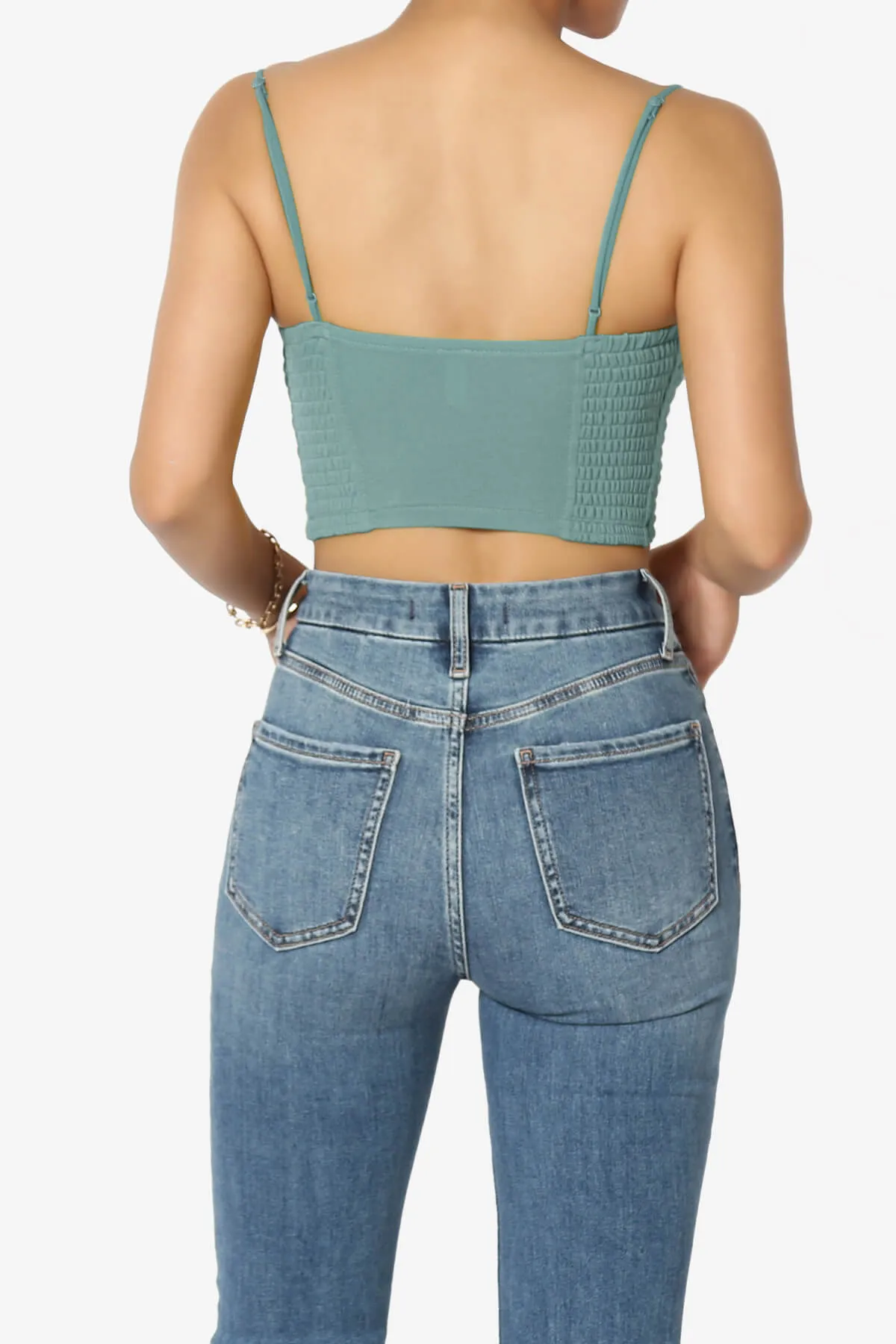 Jennie Smocked Triangle Bralette