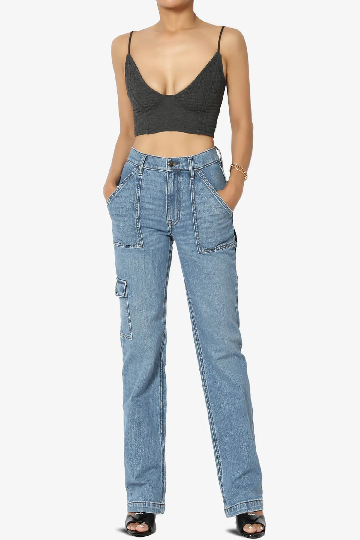 Jennie Smocked Triangle Bralette