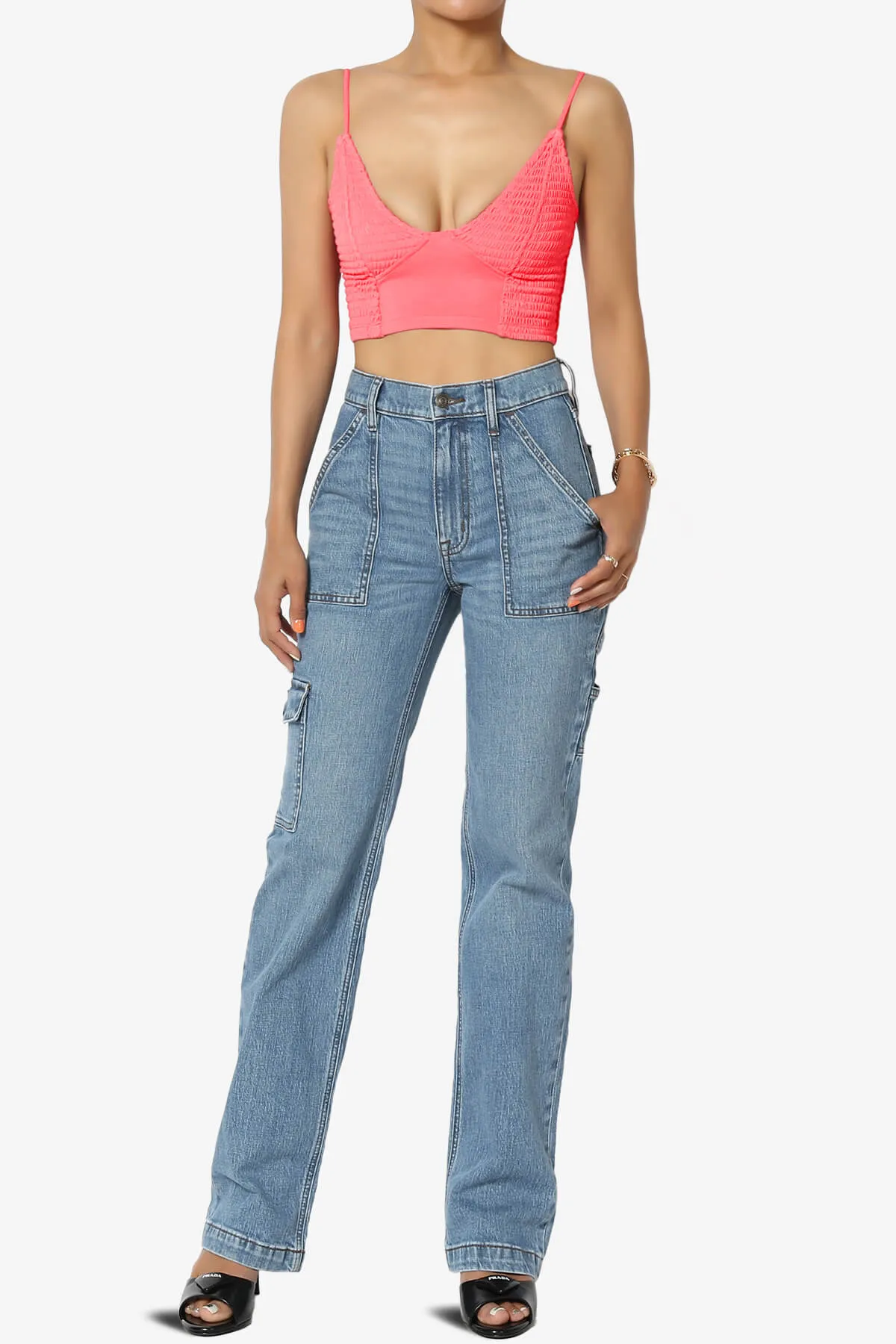 Jennie Smocked Triangle Bralette