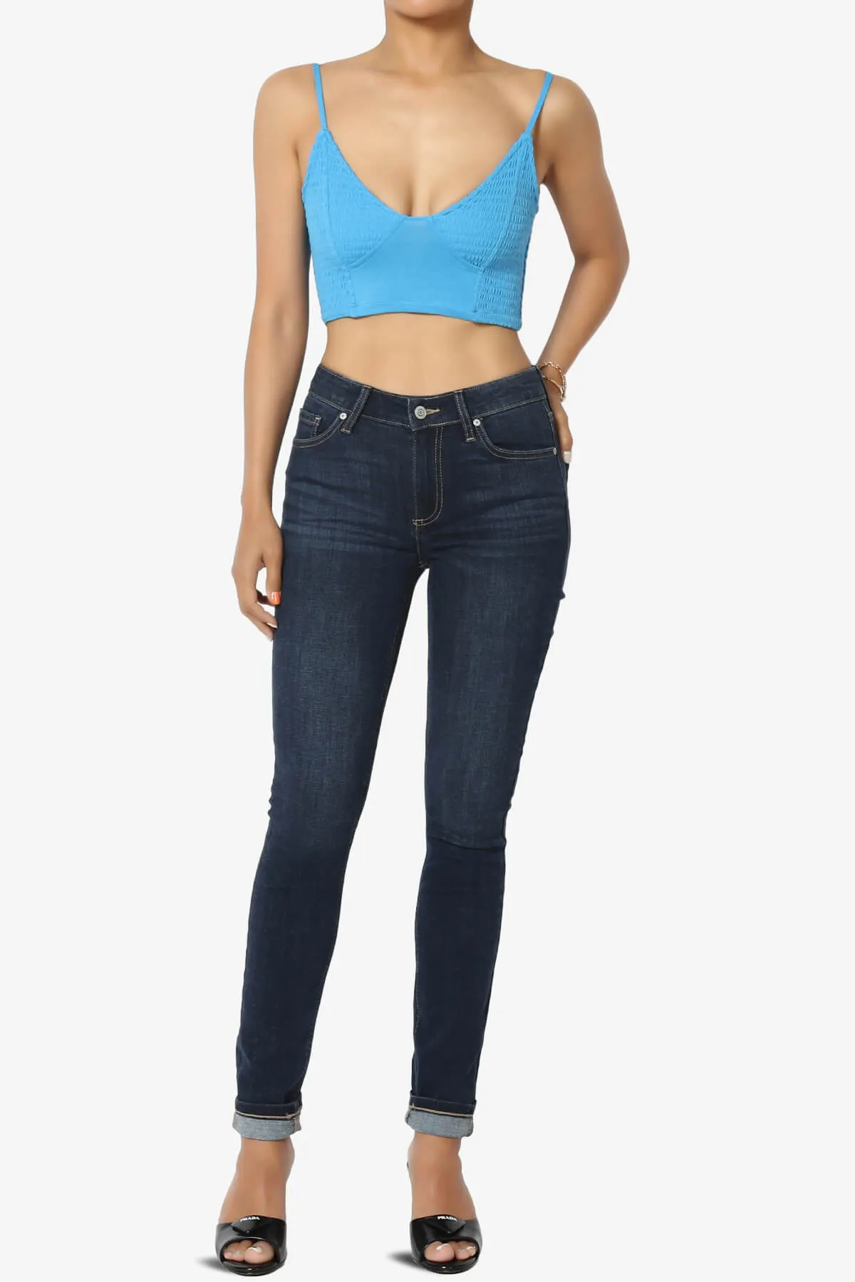 Jennie Smocked Triangle Bralette