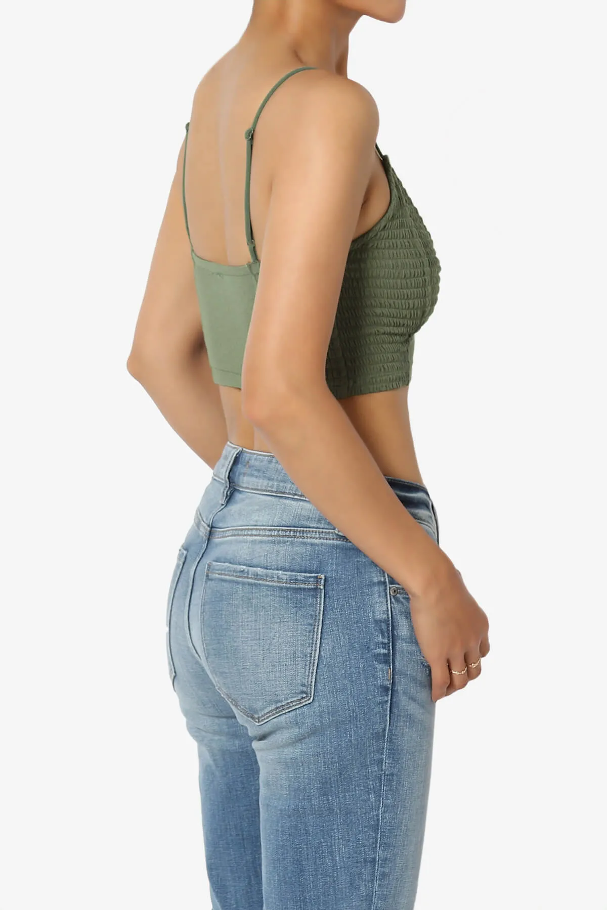 Jennie Smocked Triangle Bralette