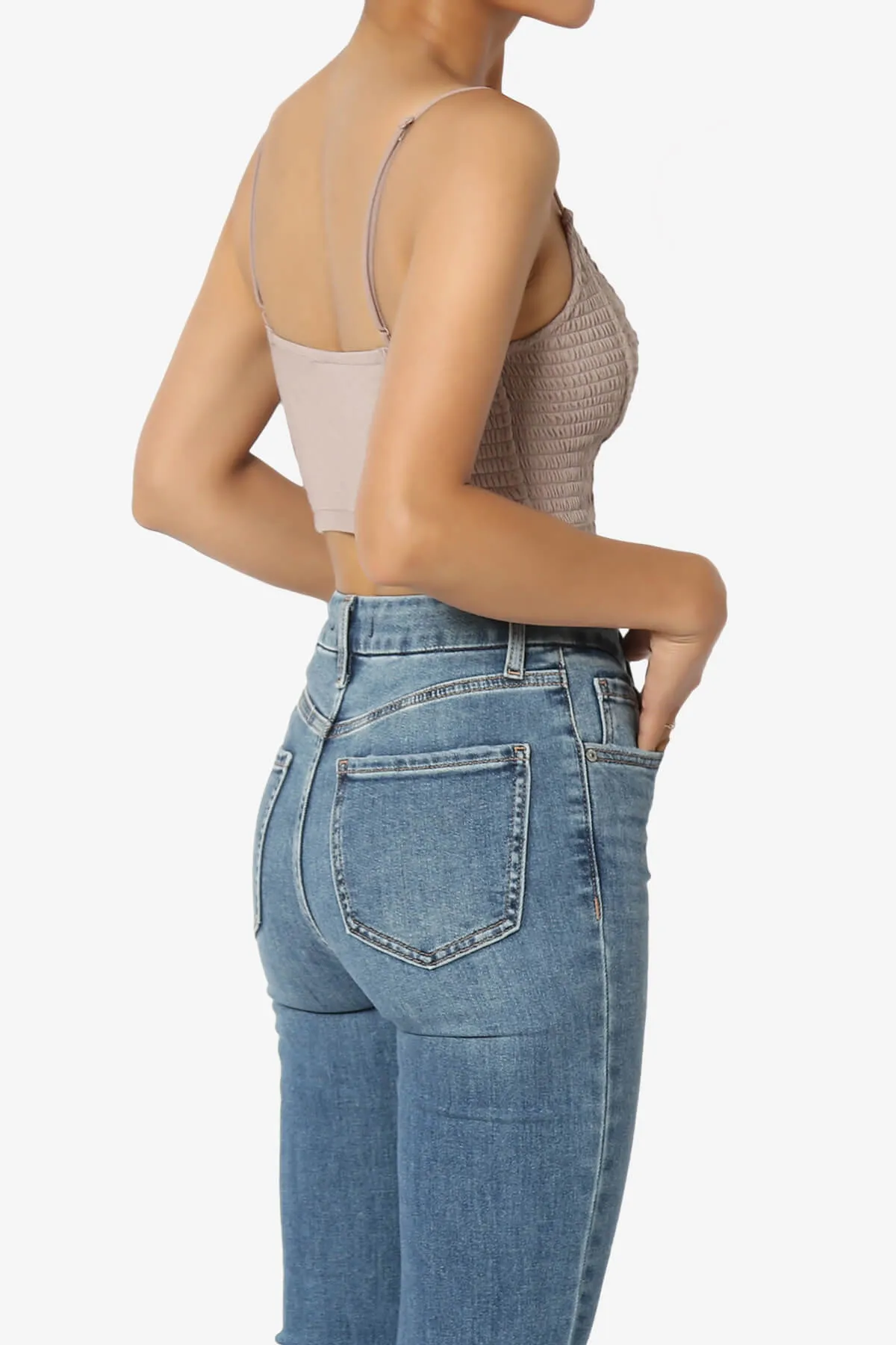 Jennie Smocked Triangle Bralette