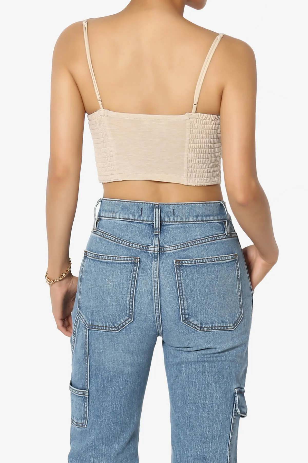 Jennie Smocked Triangle Bralette