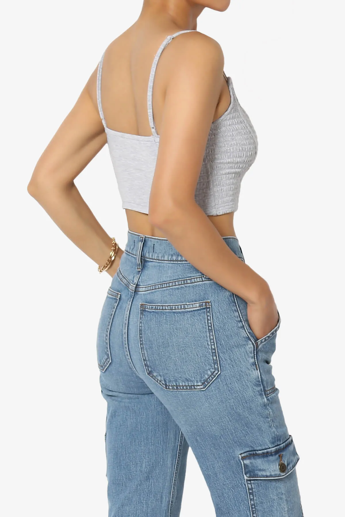 Jennie Smocked Triangle Bralette