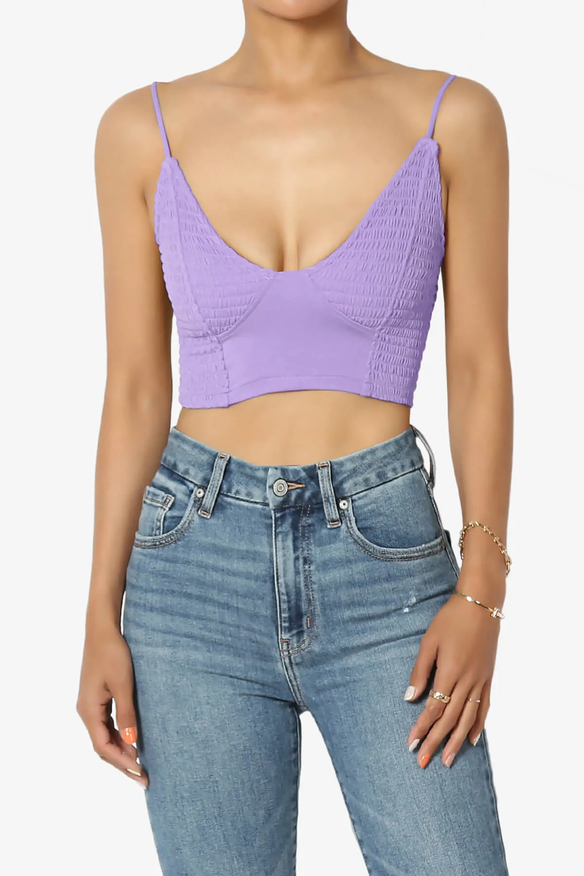 Jennie Smocked Triangle Bralette