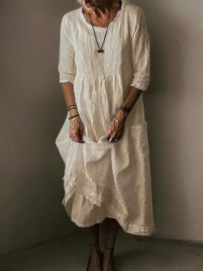 Jessica - Linen Long Dress Casual
