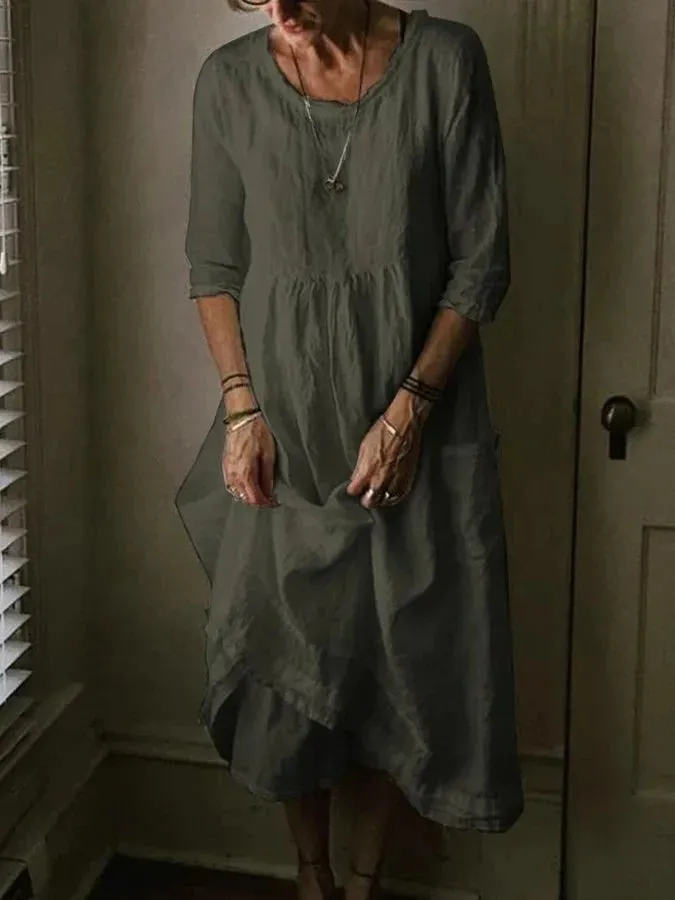 Jessica - Linen Long Dress Casual