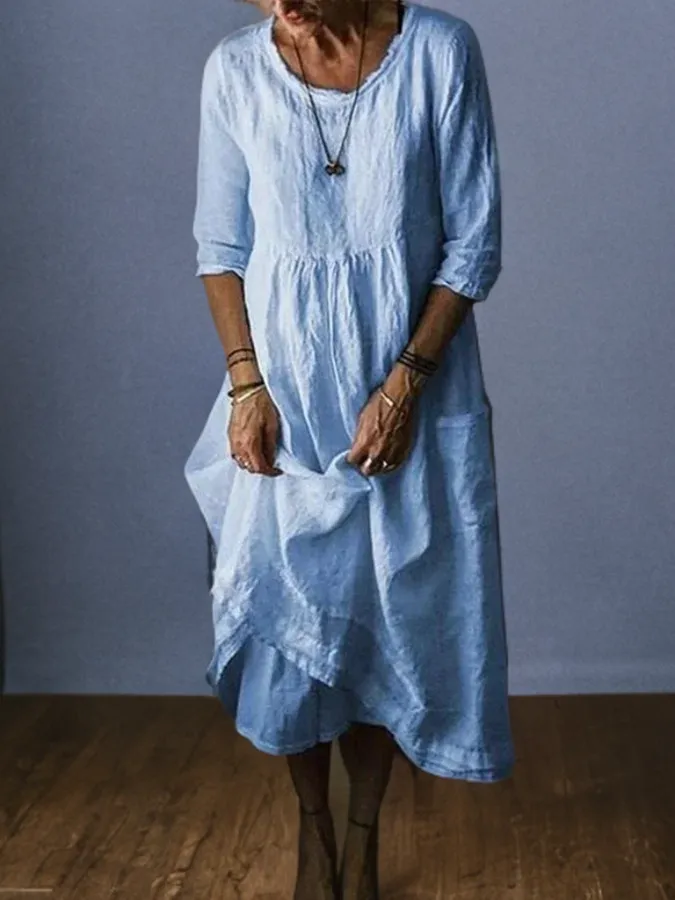 Jessica - Linen Long Dress Casual