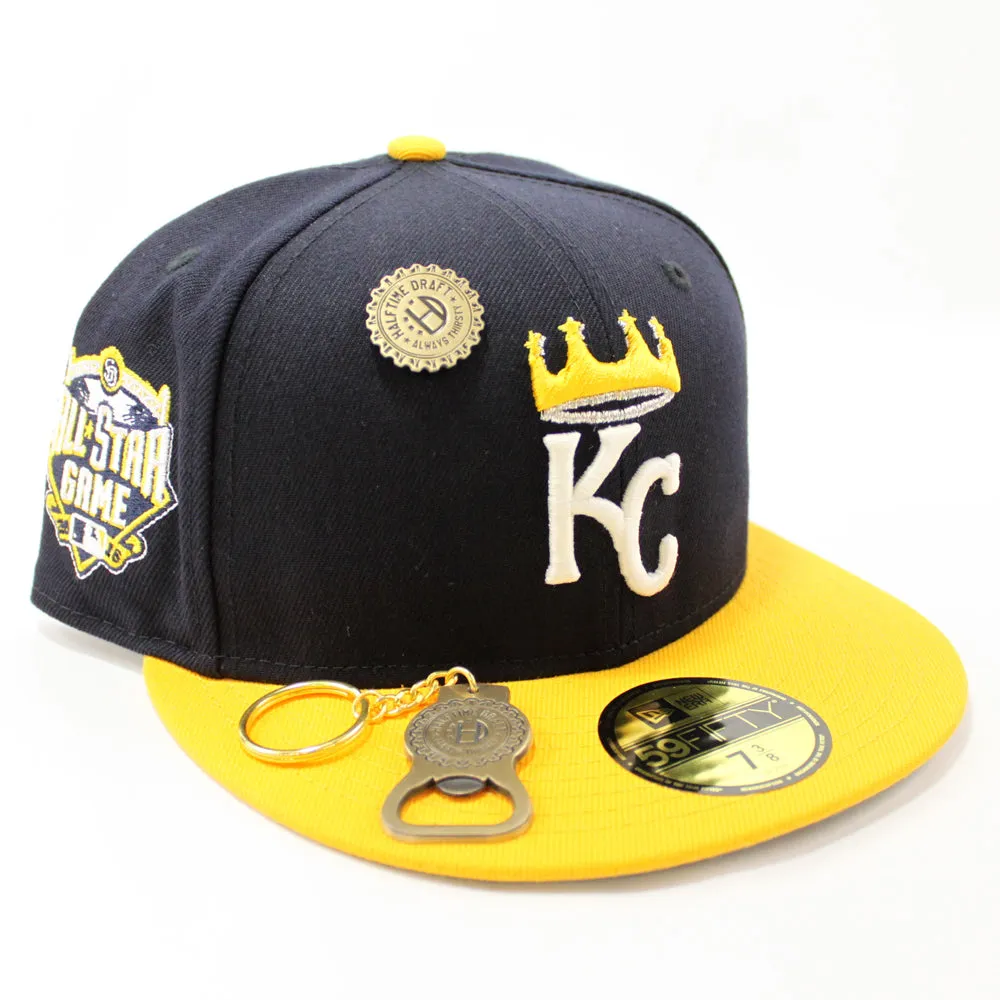 Kansas City Royals 2016 All-Star Game New Era 59Fifty Fitted Hat (Navy Yellow Gray Under Brim)
