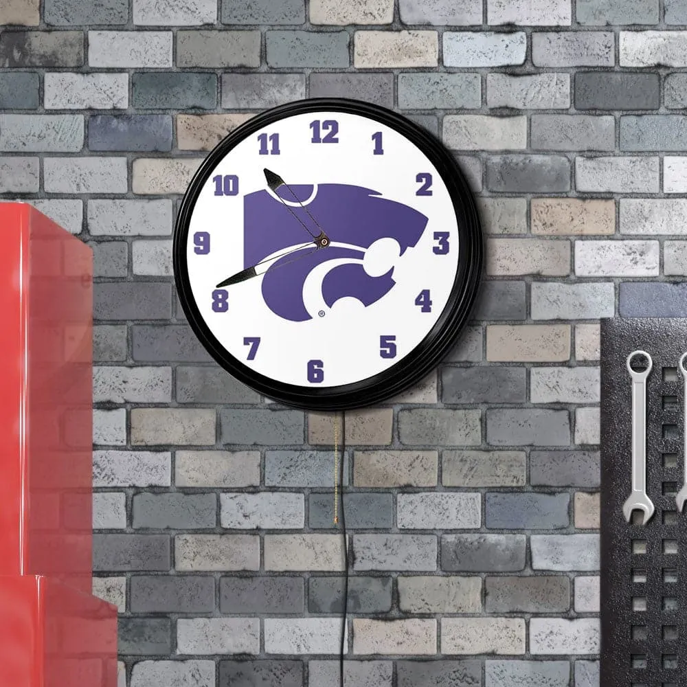 Kansas State Wildcats: Retro Lighted Wall Clock
