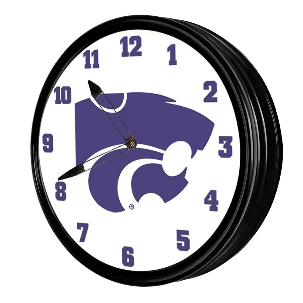 Kansas State Wildcats: Retro Lighted Wall Clock