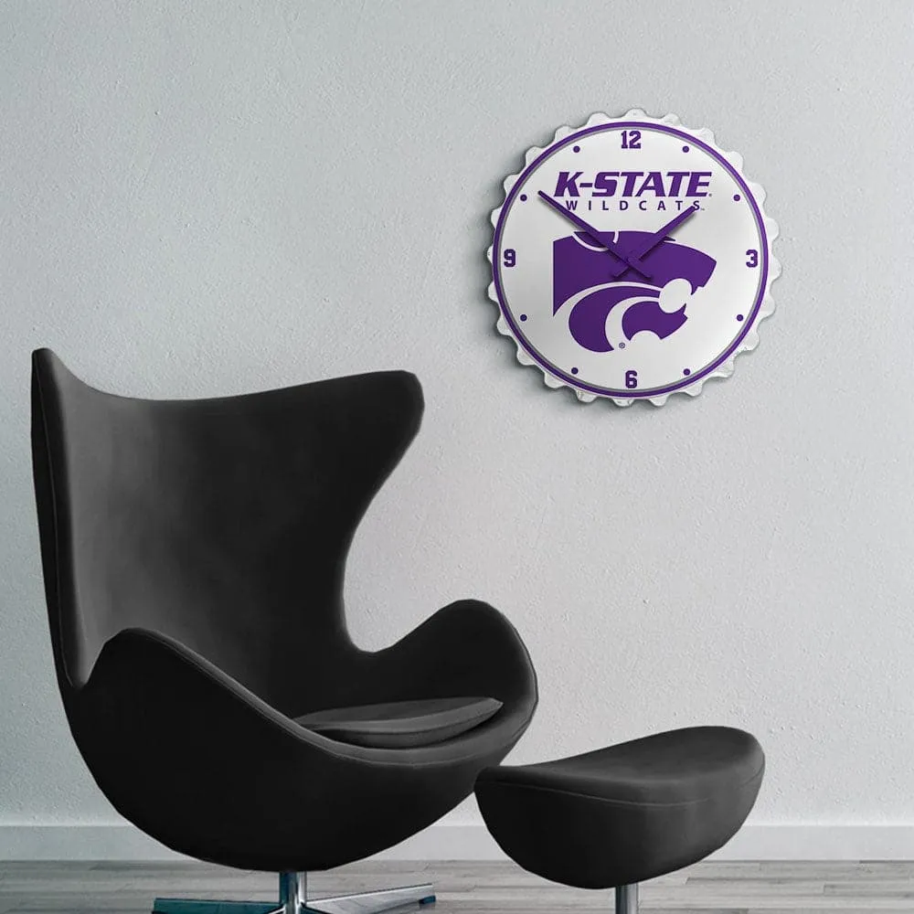 Kansas State Wildcats: Wildcats - Bottle Cap Wall Clock