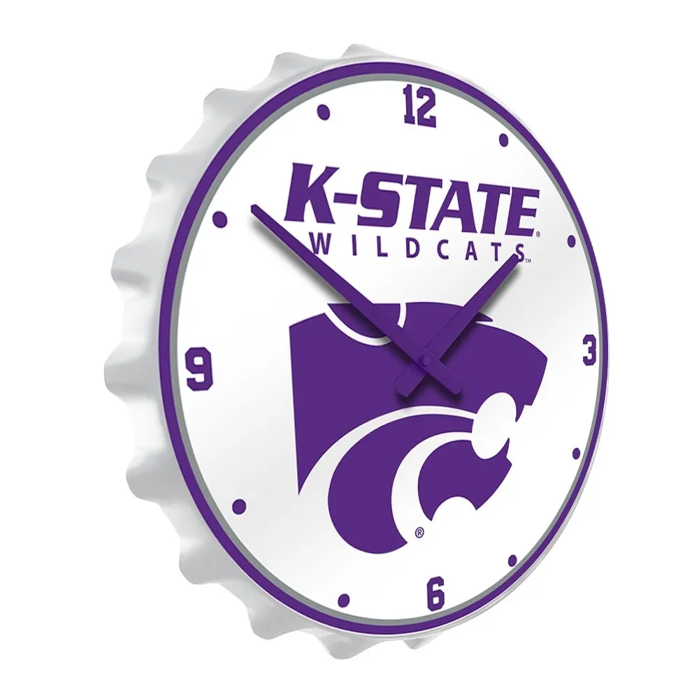 Kansas State Wildcats: Wildcats - Bottle Cap Wall Clock