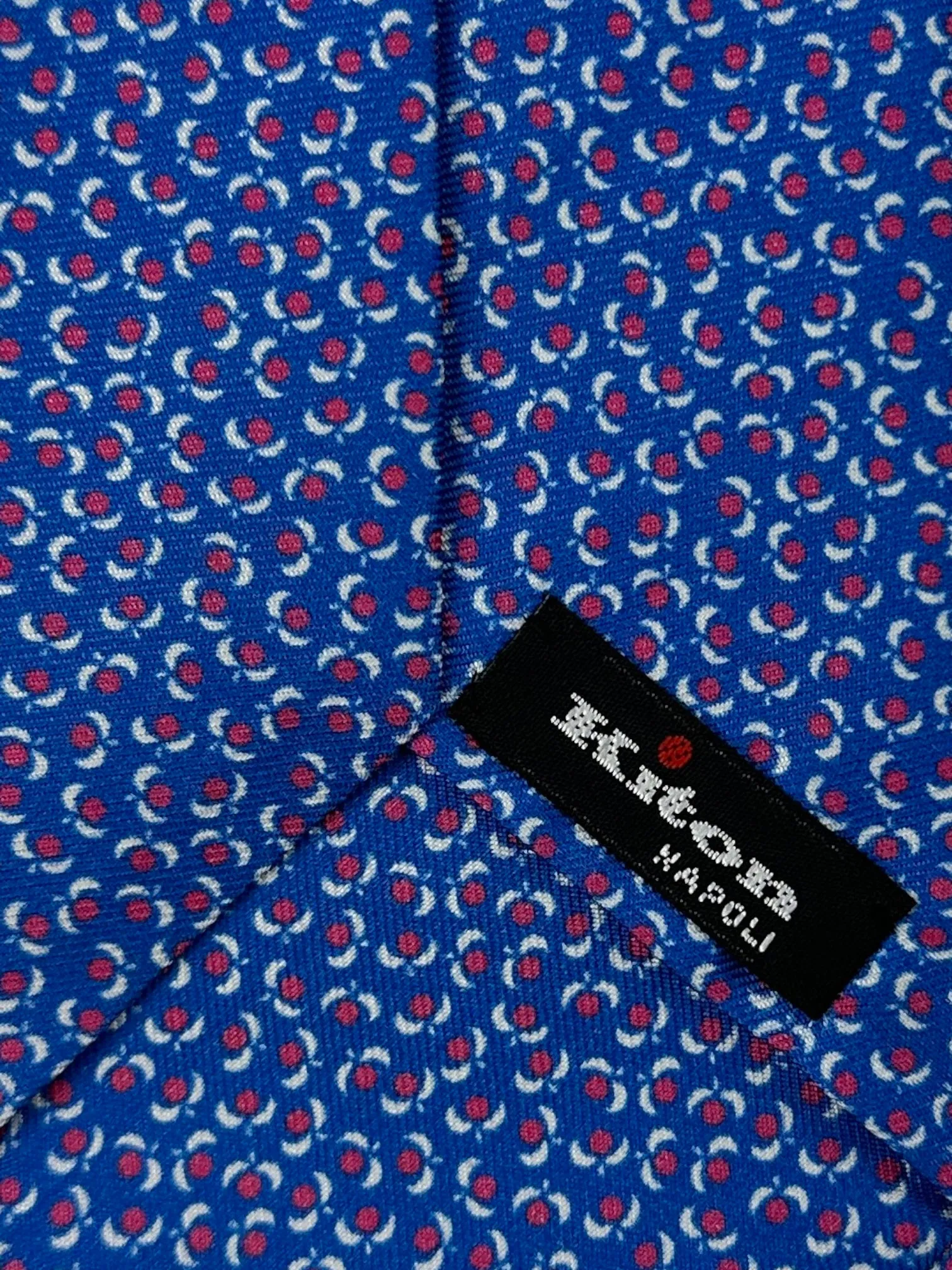 Kiton 5-Fold Azure Blue Floral Silk Tie
