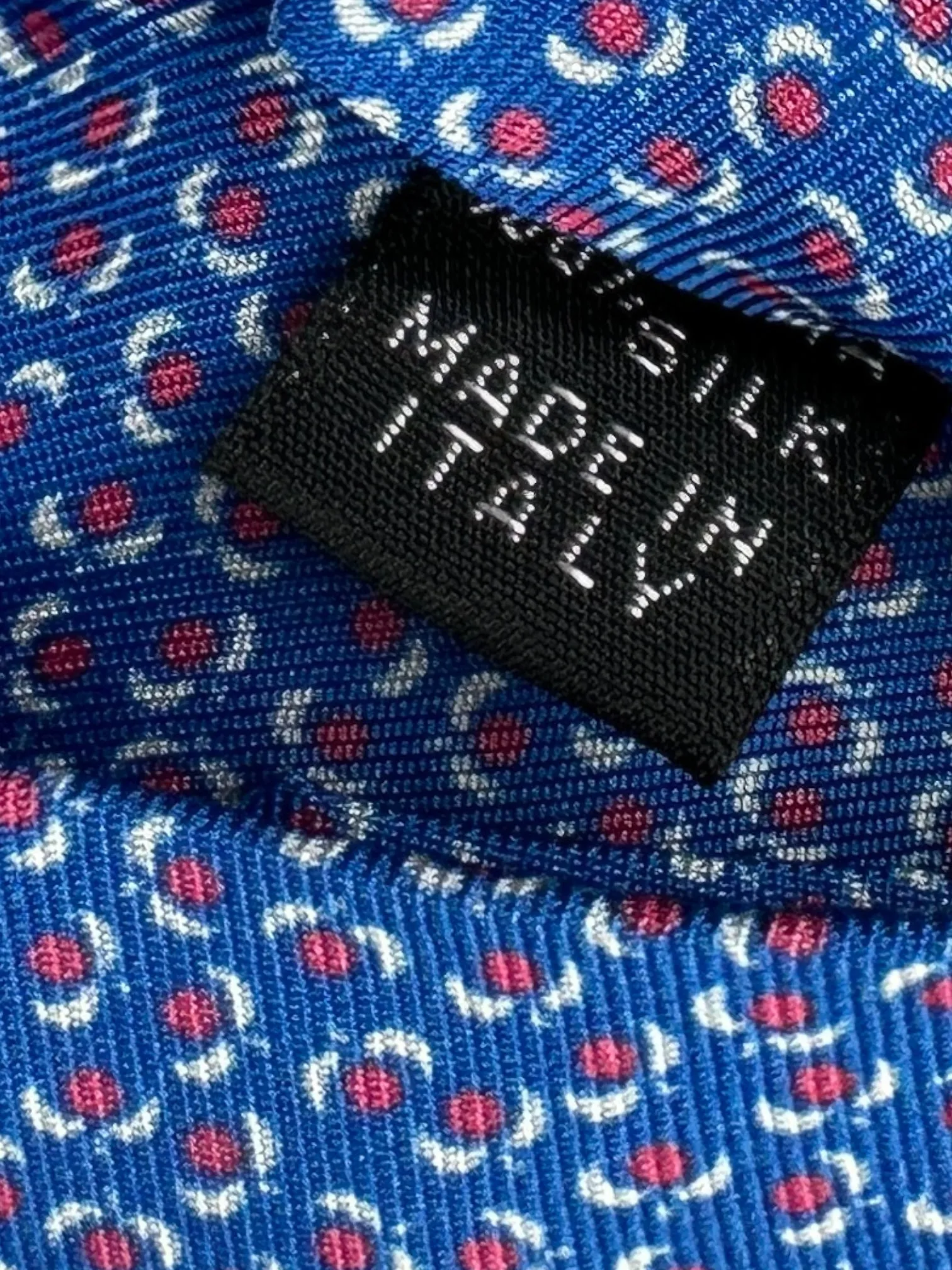 Kiton 5-Fold Azure Blue Floral Silk Tie