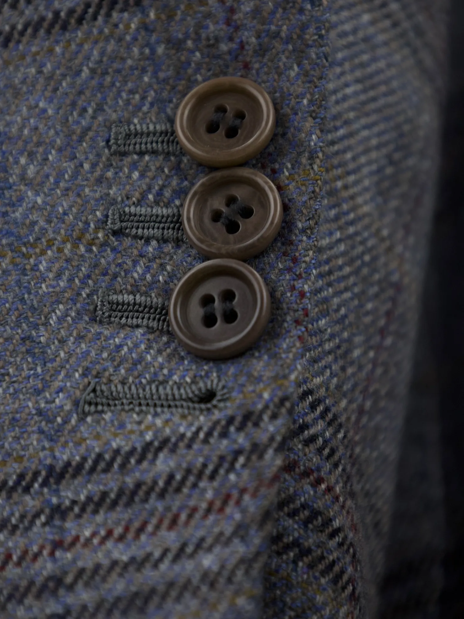 Kiton Multicolor Extrafine-Wool Glen Plaid Jacket