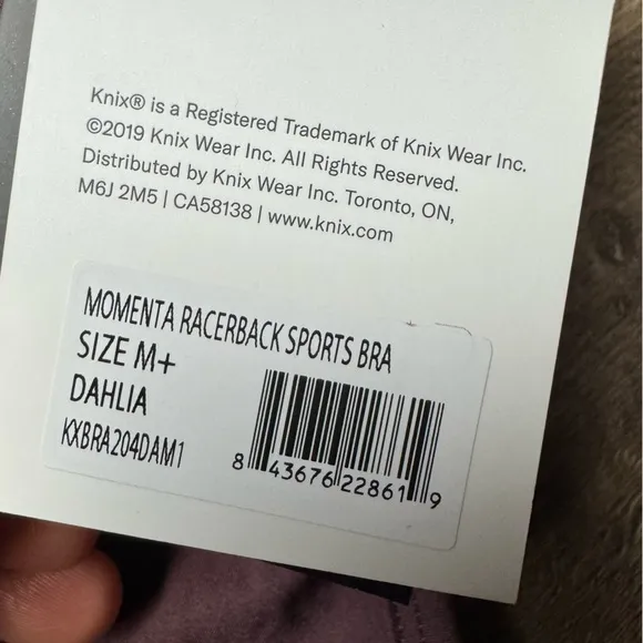 Knix | Momenta Racerback Sports Bra NWT