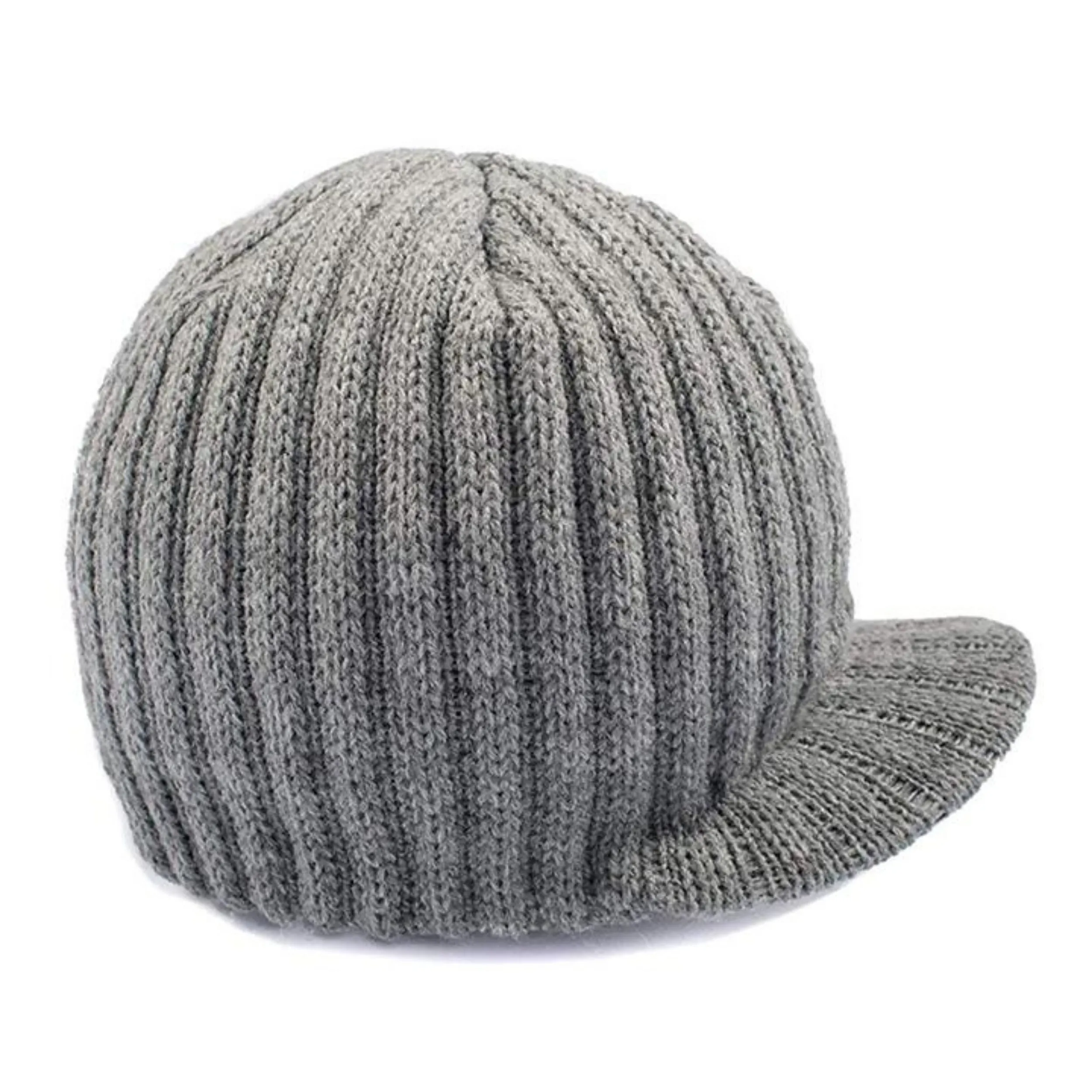 Knuckleheads Grey Baby Boy's Stripe Visor Beanie with Tag Baby Hat