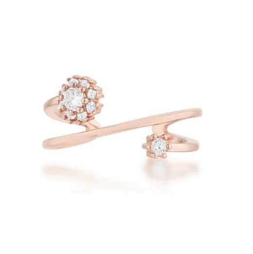 Krista Rose Gold Abstract Wrap Ring