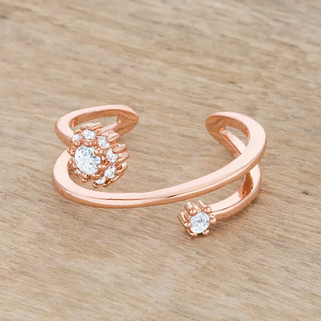 Krista Rose Gold Abstract Wrap Ring