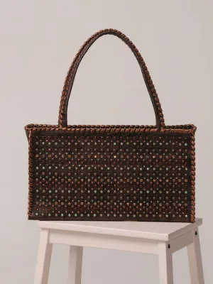 Kurtman Bronze Crystal Stud Tote Bag
