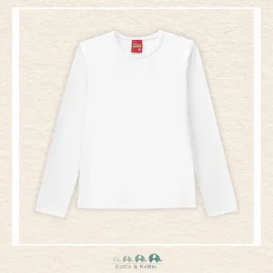 Kyly Girls Jersey White Long Sleeve Tee