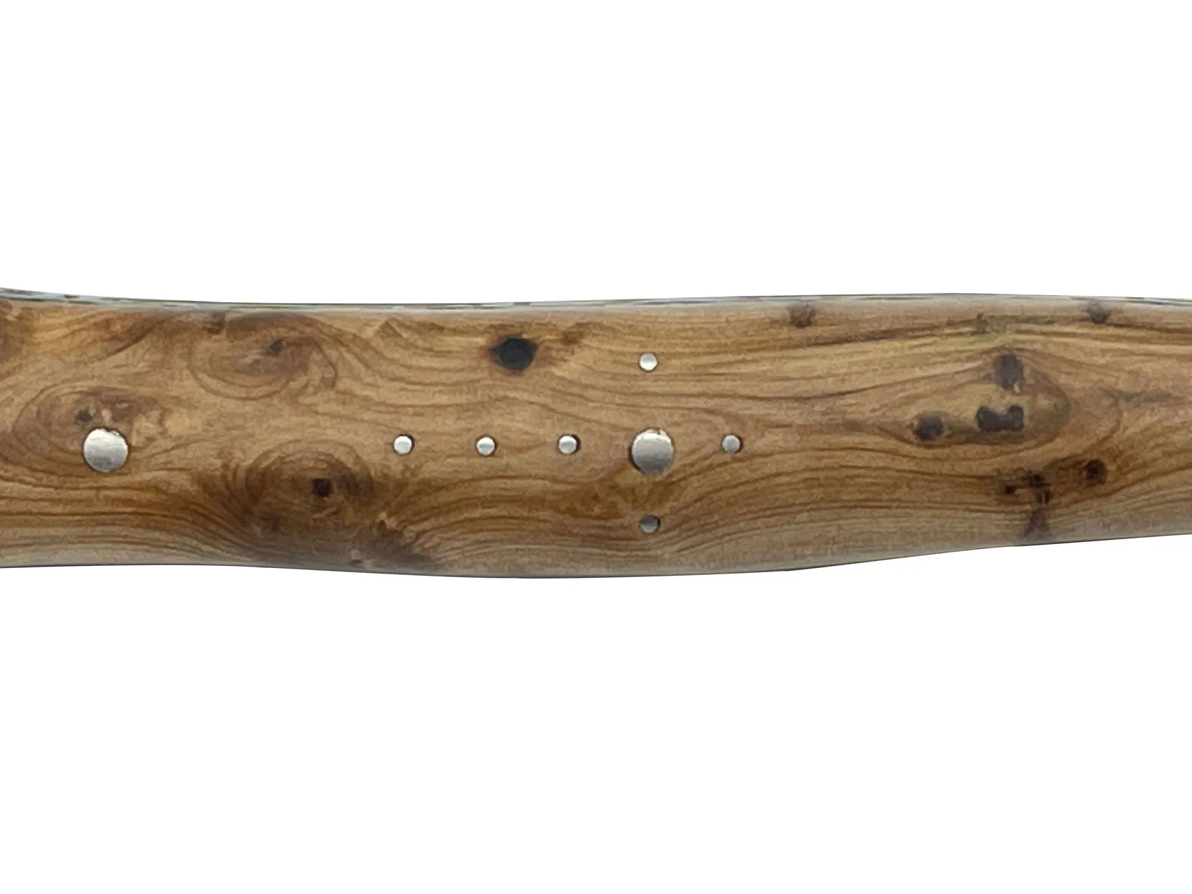 Laguiole en Aubrac Handcrafted Double Brass & Stainless Plates Multipurpose Knife, Juniper Handle, 4.75 inches